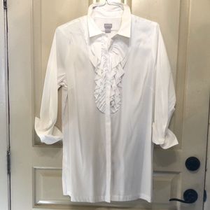 Pretty ruffled front tunic